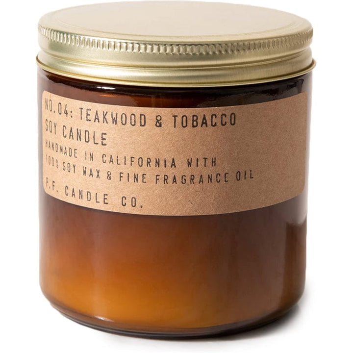 P.F. Candle Co. Standard 7.2oz Teakwood + Tobacco Soy Candle