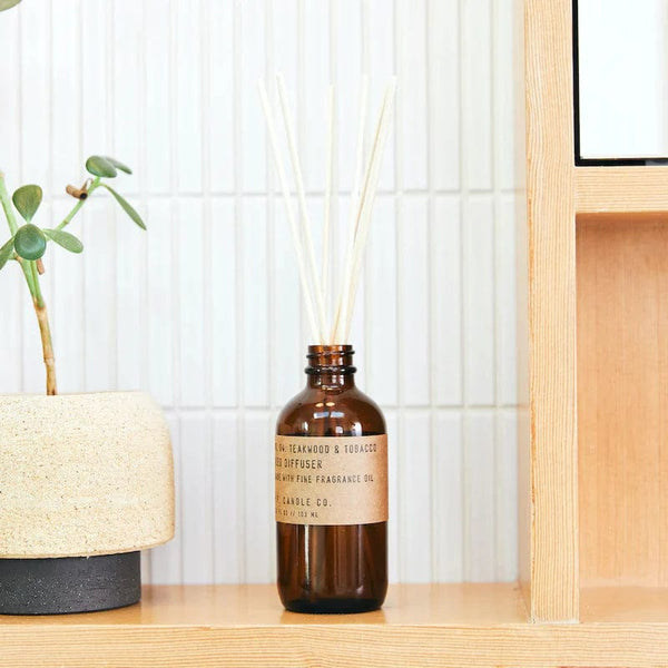 P.F. Candle Co. Teakwood + Tobacco Reed Diffuser 3.5oz
