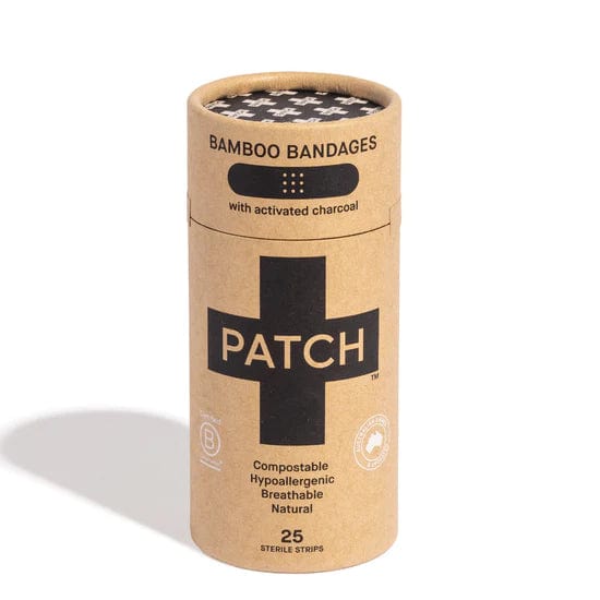 PATCH Charcoal Compostable Bamboo Bandages - 25 Count