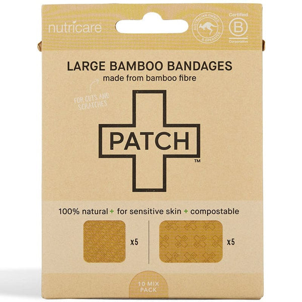 PATCH Large Natural Compostable Bamboo Bandages 10ct