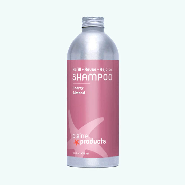 Plaine Products Cherry Almond / 16 oz / No Pump (Refill) Refillable Shampoo 16oz, 2.5oz