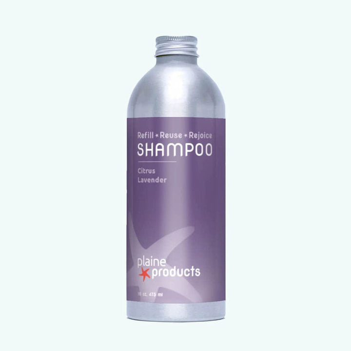 Plaine Products Citrus Lavender / 16 oz / No Pump (Refill) Refillable Shampoo 16oz, 2.5oz
