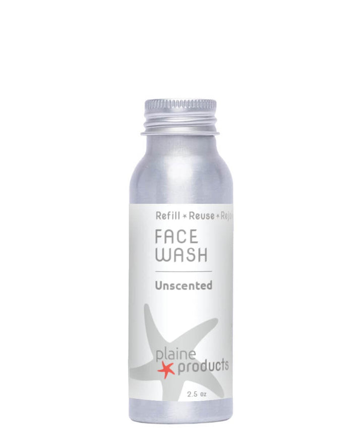 Plaine Products Unscented / 2.5 oz / No Pump (Refill) Face Wash