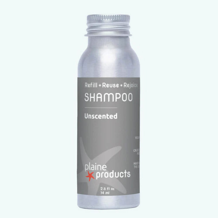 Plaine Products Unscented / 2.5 oz / No Pump (Refill) Refillable Shampoo 16oz, 2.5oz
