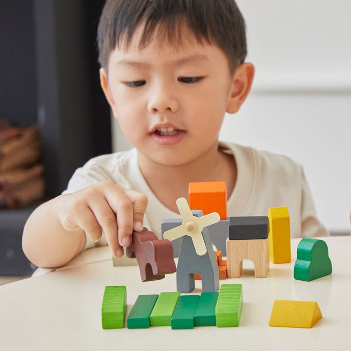 PlanToys USA Country Blocks