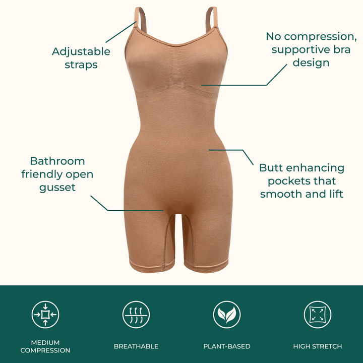 PROCLAIM Mid-Thigh Shapewear Bodysuit