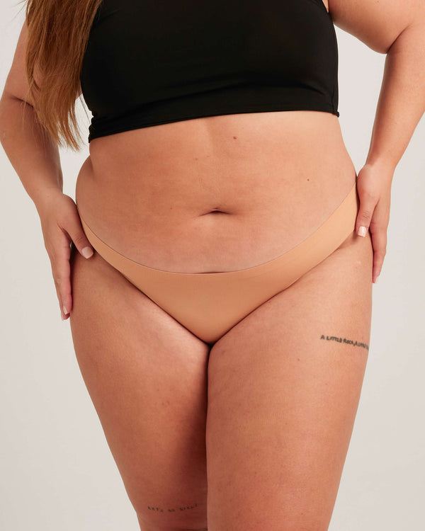 Saalt Regular / XXS / Smooth Terracotta Leakproof Seamless Bikini