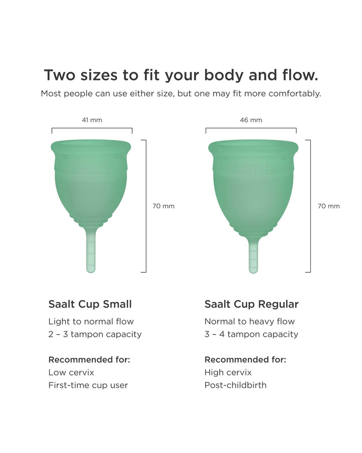 Saalt Twin Pack – Menstrual Cups (Original + Soft)