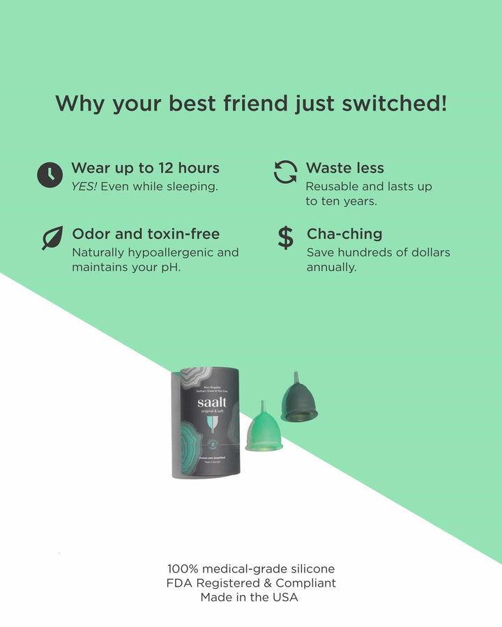 Saalt Twin Pack – Menstrual Cups (Original + Soft)