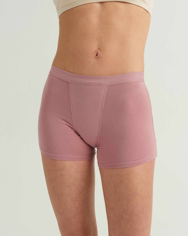 Saalt Super / XS / Pink Dawn Leakproof Cotton Sleep Short