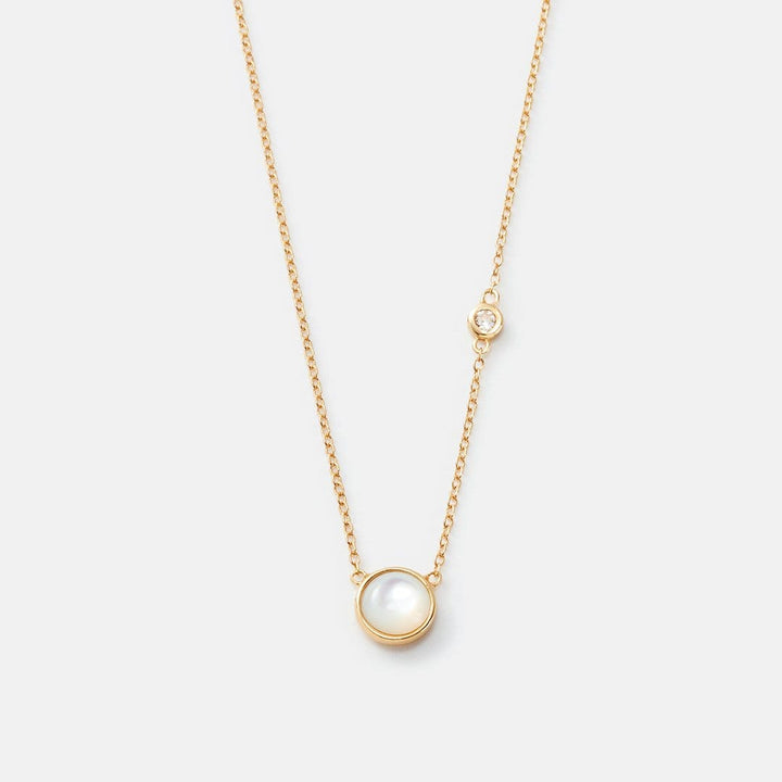 Sara Patino Jewelry Gold Round Pearl Necklace