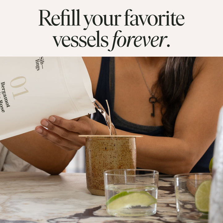 Bergamot, White Rose, Oakmoss Candle Refill Kit