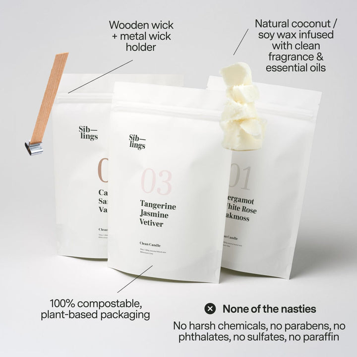 Siblings Spa Candle Refill Set