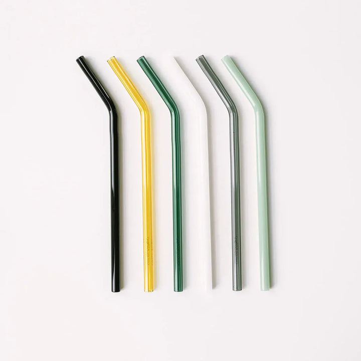 Simply Straws Classic 10" Glass Straw Set - Fjord Mist