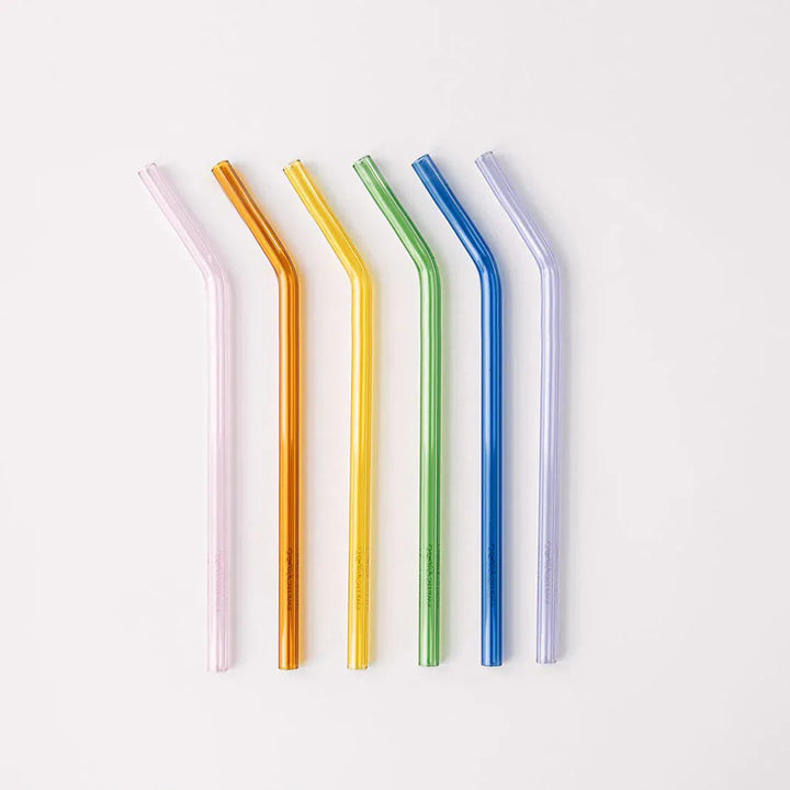 Simply Straws Classic 10" Glass Straw Set - Iridium
