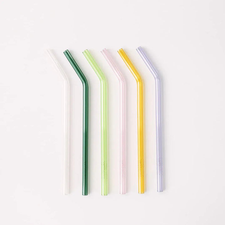 Simply Straws Classic 10" Glass Straw Set - Meadow