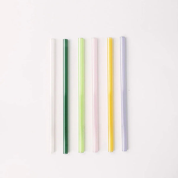 Simply Straws Classic 10" Glass Straw Set - Meadow