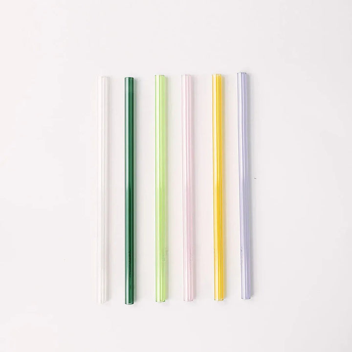 Simply Straws Classic 10" Glass Straw Set - Meadow