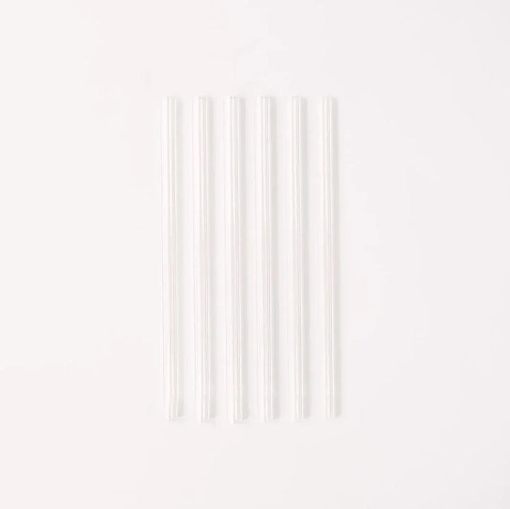 Simply Straws Classic 6" Glass Straw Set - Air