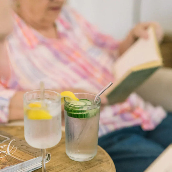 Simply Straws Classic 6" Glass Straw Set - Meadow