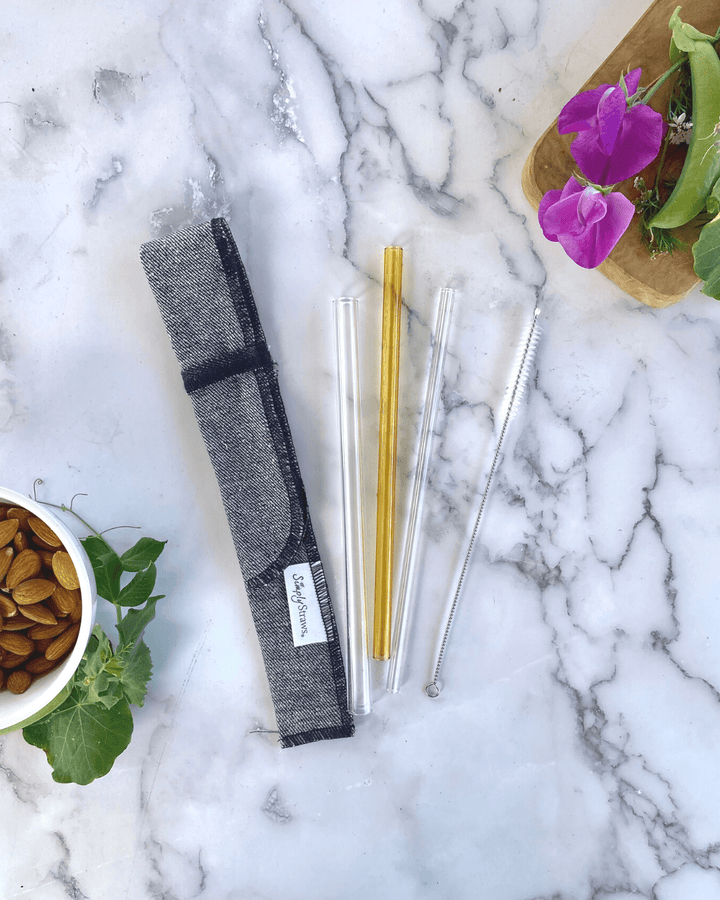 Simply Straws Glass Straw Sleeve Set