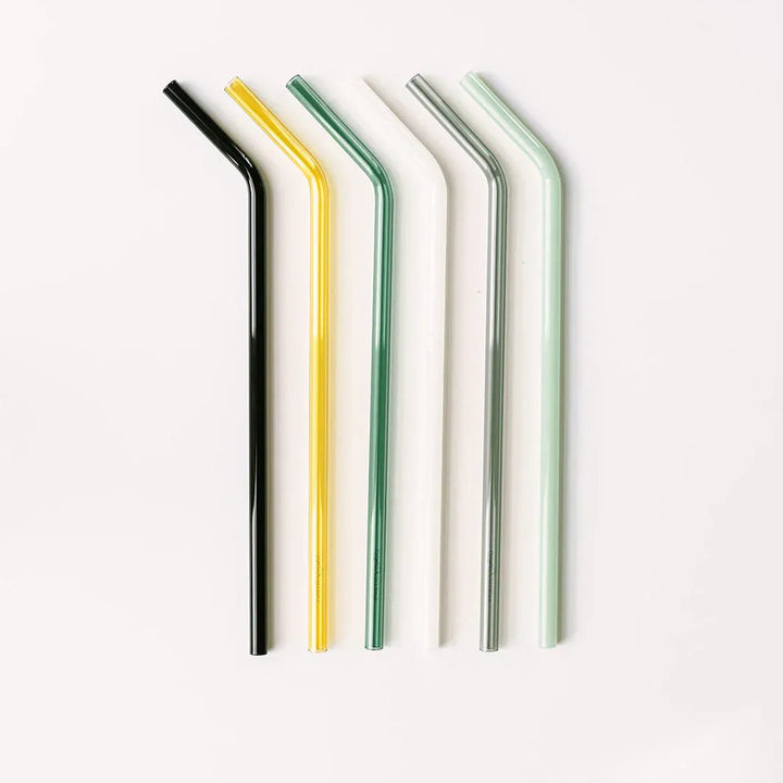 Simply Straws Tumbler 12" Glass Straw Set - Fjord Mist