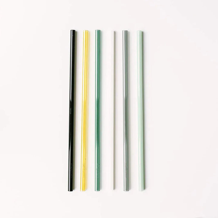 Simply Straws Tumbler 12" Glass Straw Set - Fjord Mist