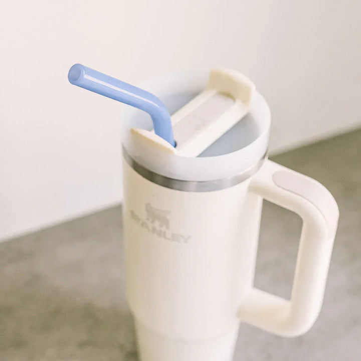 Simply Straws Tumbler 12" Glass Straw Set - Pearl