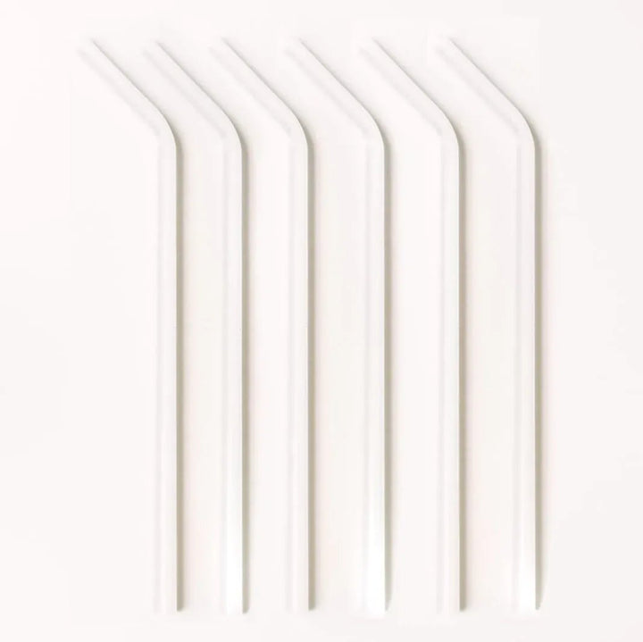 Simply Straws Tumbler 12" Glass Straw Set - Pearl