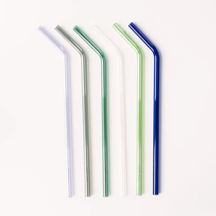 Simply Straws Tumbler 12" Glass Straw Set - Seaglass