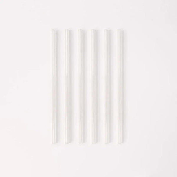 Simply Straws Wide 10" Glass Straw Set - Air