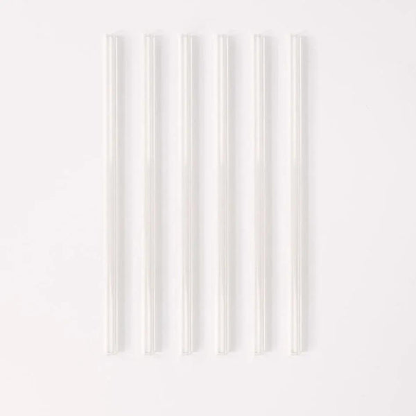 Simply Straws Wide 8" Glass Straw Set - Air