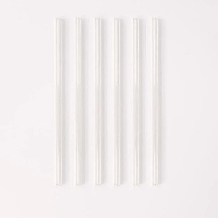 Simply Straws Wide 8" Glass Straw Set - Air
