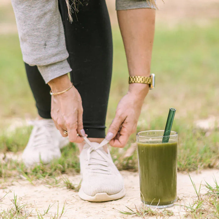 Simply Straws Wide 8" Glass Straw Set - Meadow