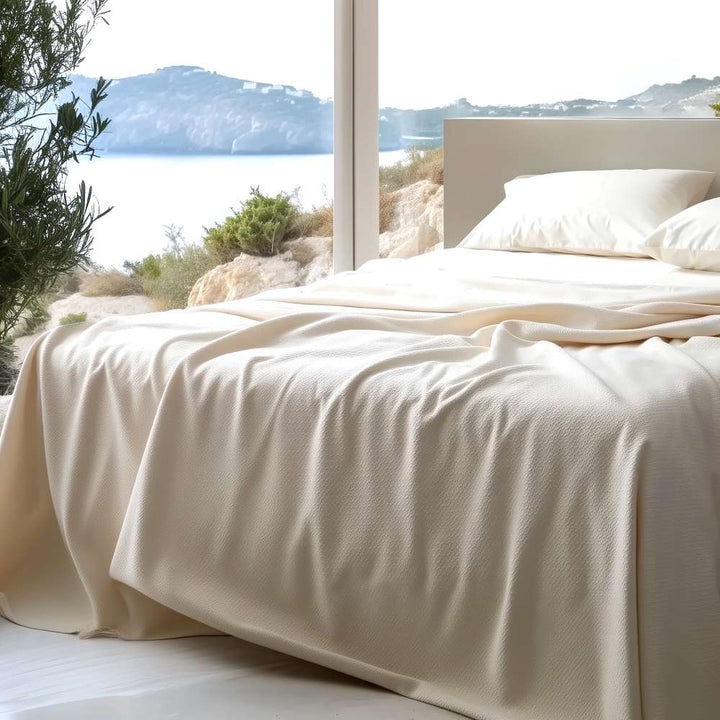 100% Organic Cotton Honeycomb Jacquard Blanket