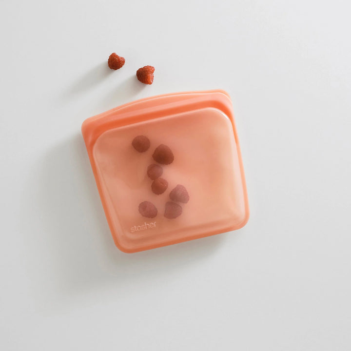 Stasher Coral Reusable Silicone Sandwich Bag - 8 Colors