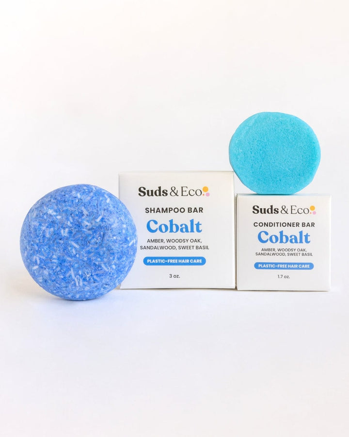 Suds & Eco Cobalt Shampoo & Conditioner Bar Duo