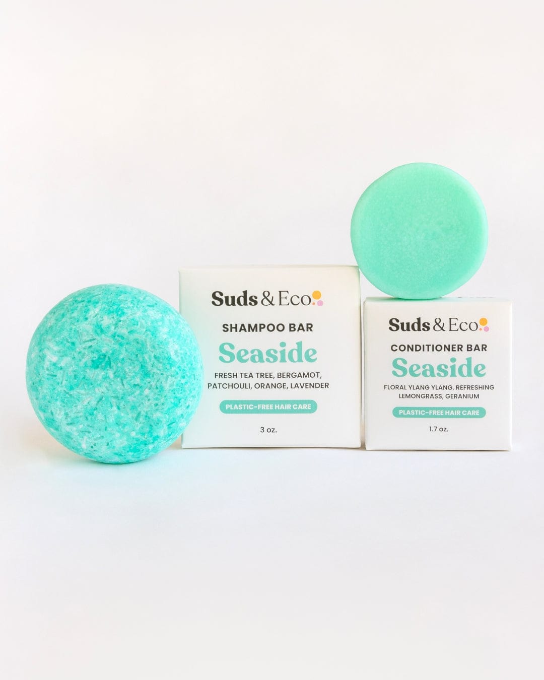 Suds & Eco Seaside Shampoo & Conditioner Bar Duo