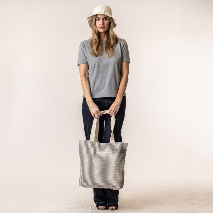 Terra Thread® Stripe Organic Cotton Canvas Tote Bag - Avani Tote