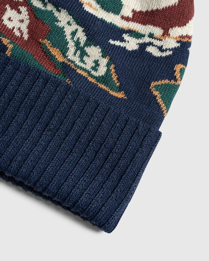 United By Blue Lakeside Camo Recycled Novelty Pom Beanie