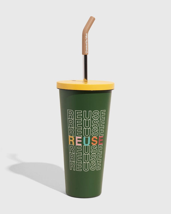 United By Blue Pine - REUSE 24 oz Insulated Steel Straw Tumbler