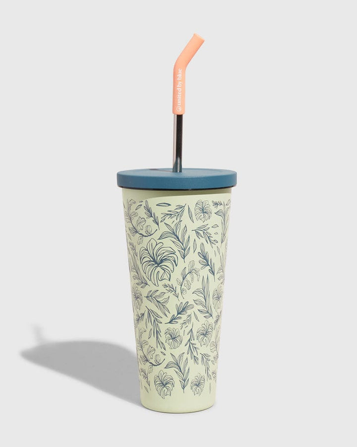 United By Blue Seafoam 24 oz Insulated Steel Straw Tumbler