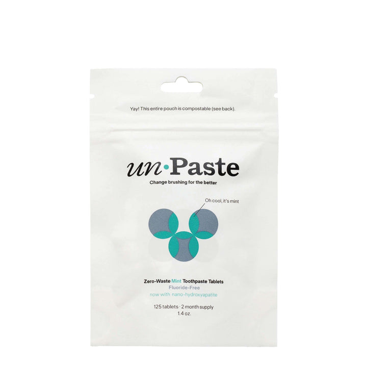 Unpaste Tooth Tabs - Zero Waste Toothpaste - With OR Without Fluoride, Vegan, Compostable