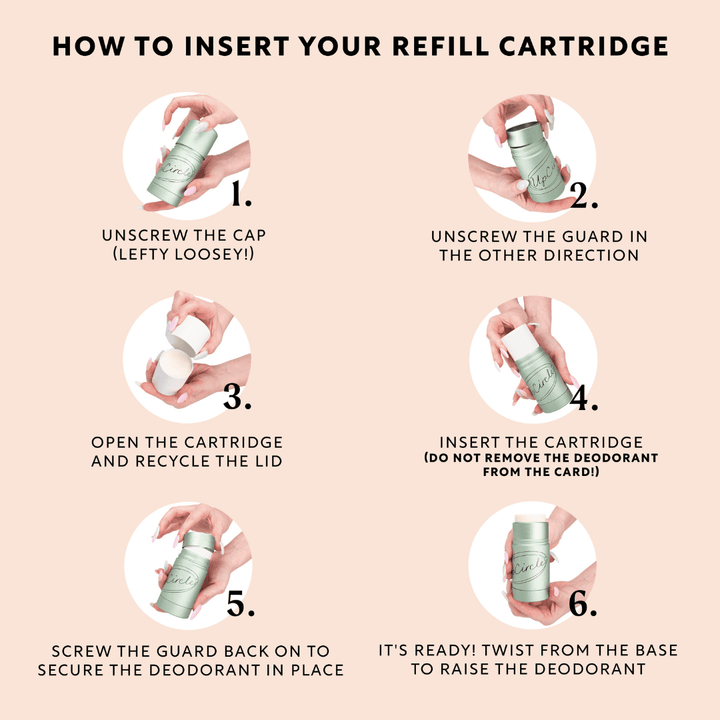 UpCircle Beauty Refillable Natural Deodorant with Macadamia + Bergamot - Aluminum-Free, Eco-Friendly, and Biodegradable