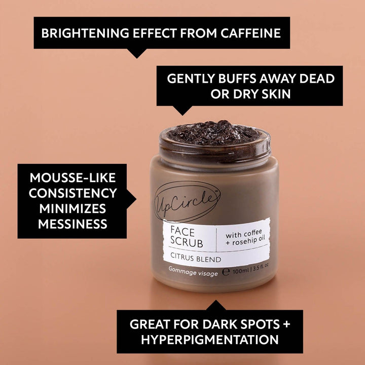 UpCircle Coffee Face Scrub - Floral Blend for Sensitive Skin