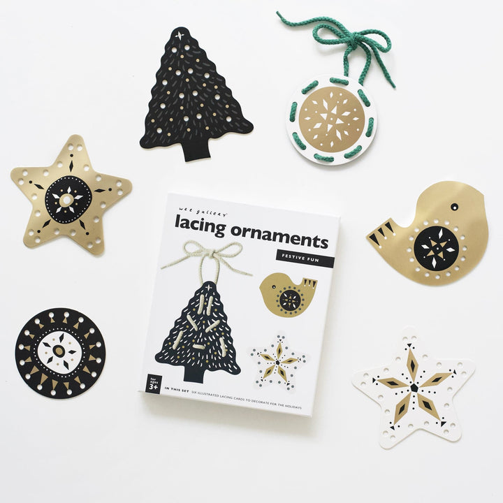 Wee Gallery Festive Fun Lacing Ornaments