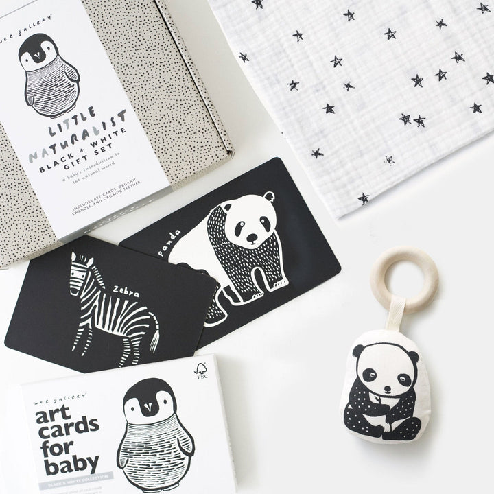 Wee Gallery Newborn Baby Gift Set - Black + White