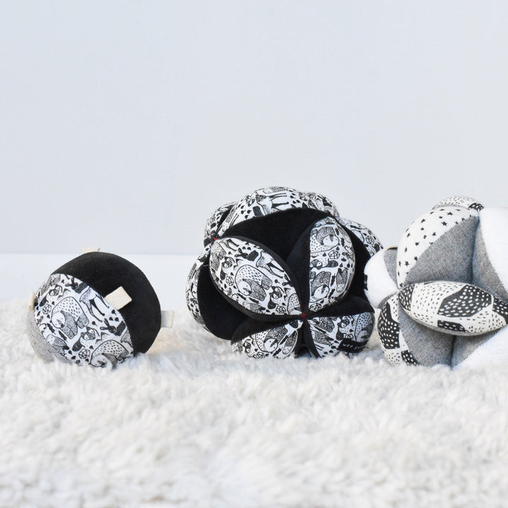 Wee Gallery Taggy Ball with Rattle - Nordic