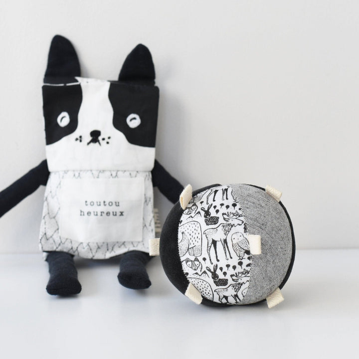 Wee Gallery Taggy Ball with Rattle - Nordic
