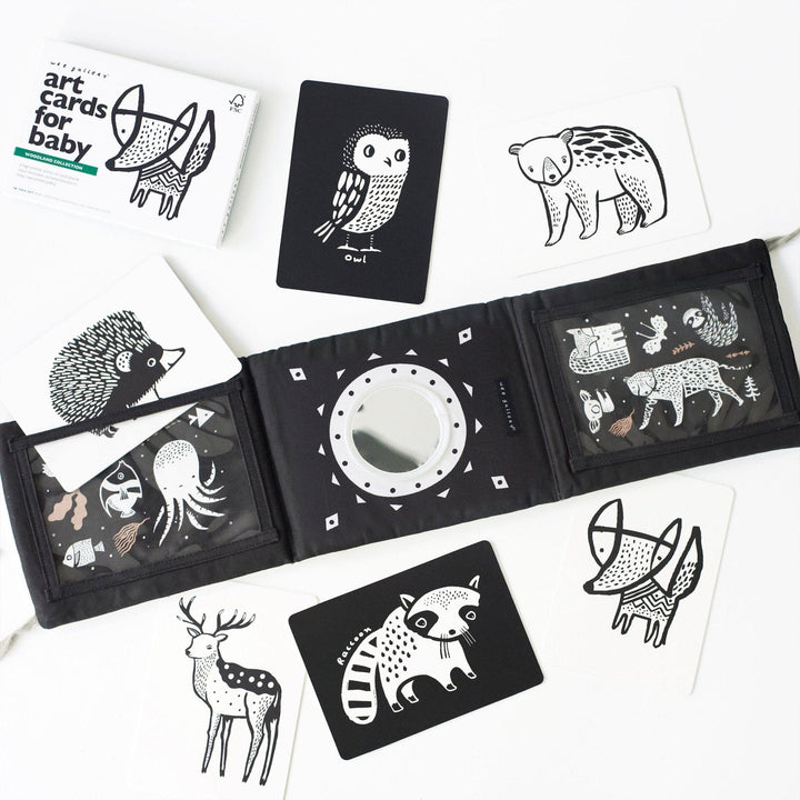 Wee Gallery Woodland Baby Tummy Time Gallery with Mirror Gift Set